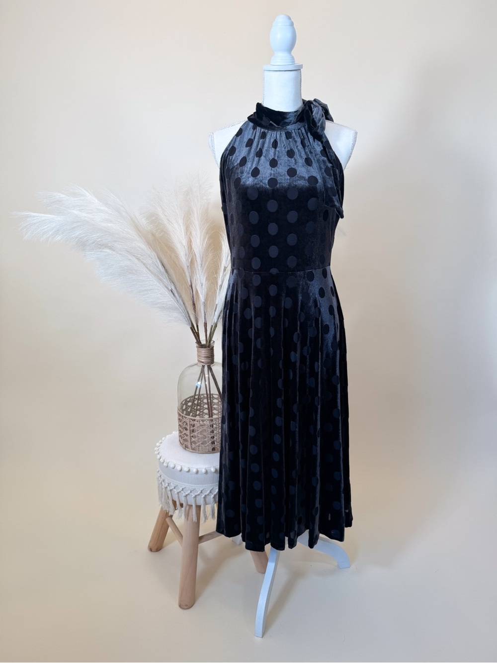 Calvin Klein Polka Dot Bow Dress